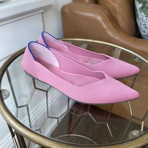 Pink Rothy’s Pointed Flats